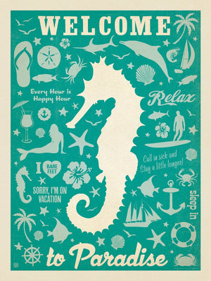 Seahorse Pattern Print