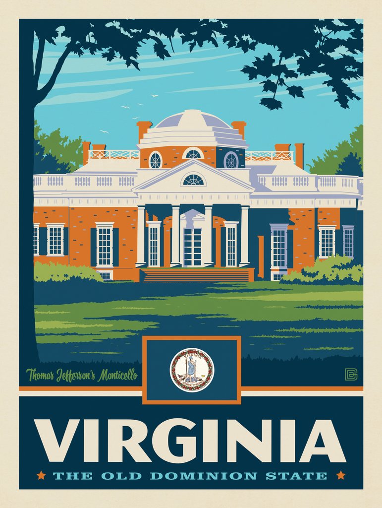 Virginia State Pride - Postcards - Artwork