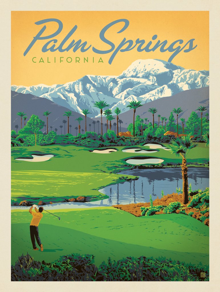 Palm Springs, CA - Art Print - Artwork