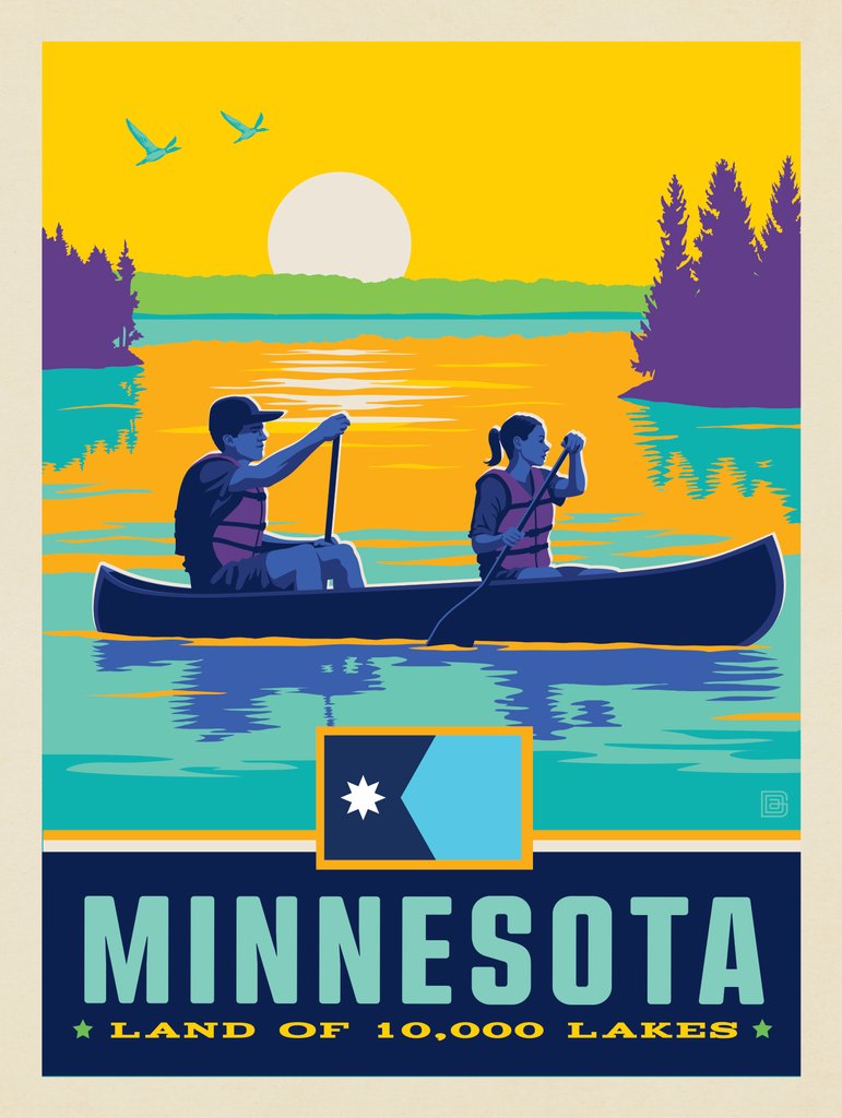 Minnesota State Pride - Metal Sign - Artwork