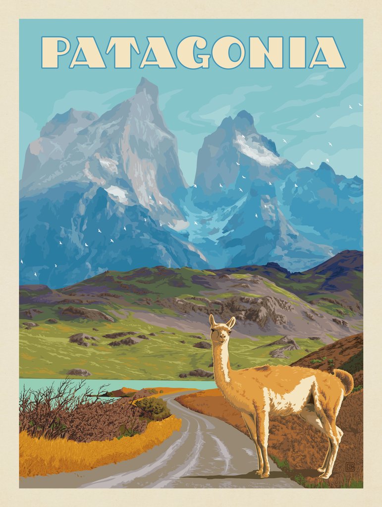 Patagonia - Metal Sign - Artwork