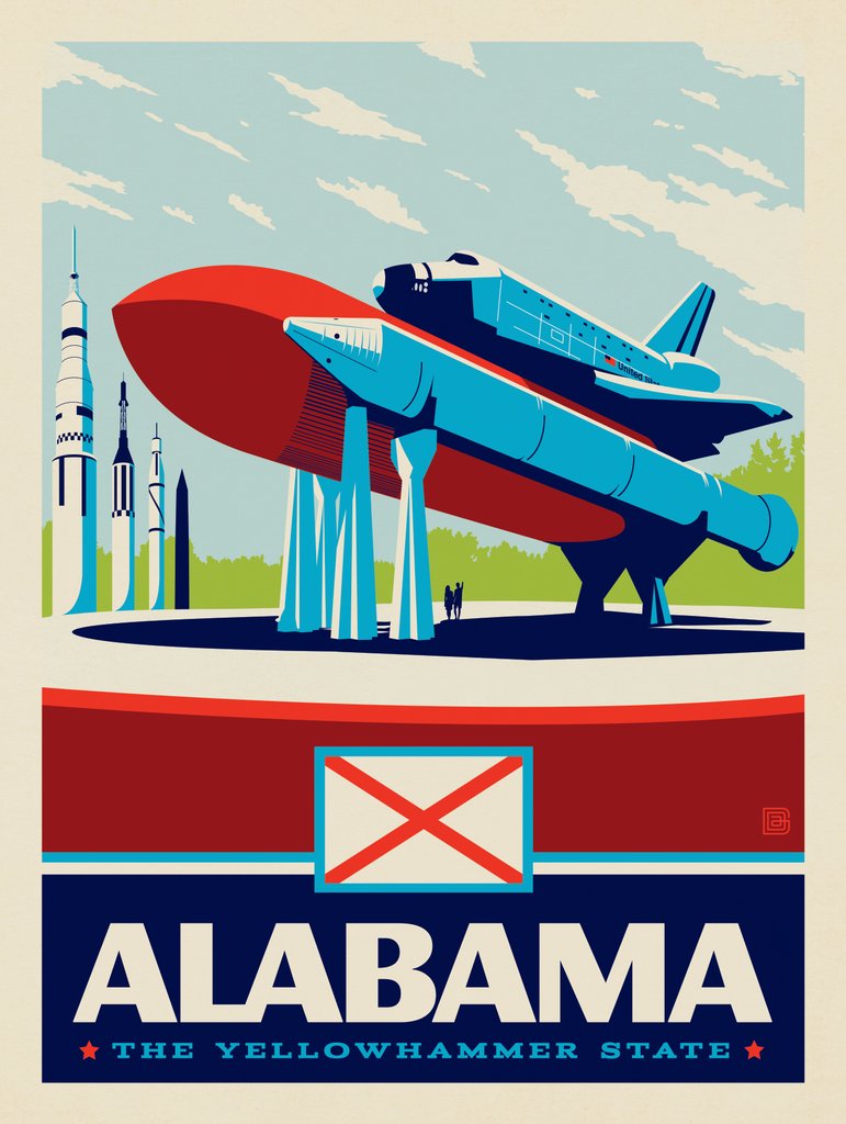 Alabama State Pride - Postcards - Artwork