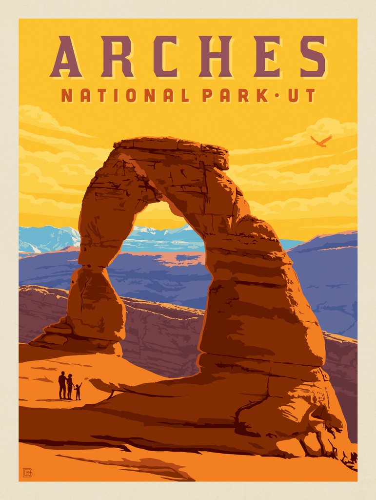 Arches National Park: Delicate Arch Sunset (Vertical) - Postcards - Artwork