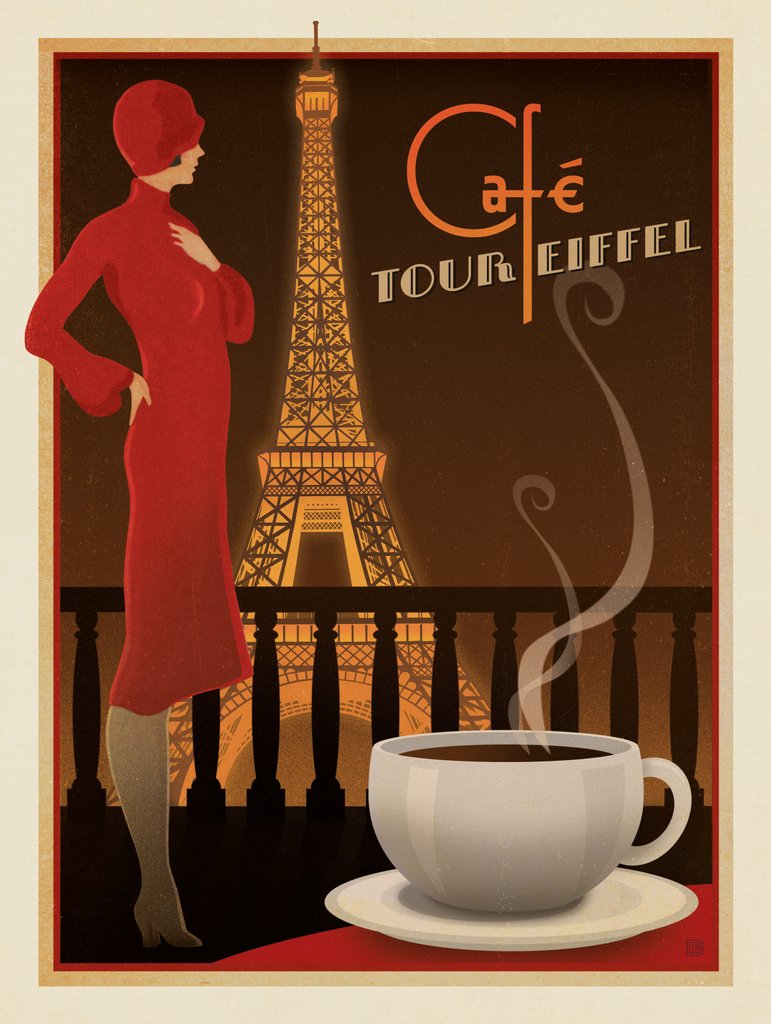 Cafe Tour Eiffel - Art Print - Artwork