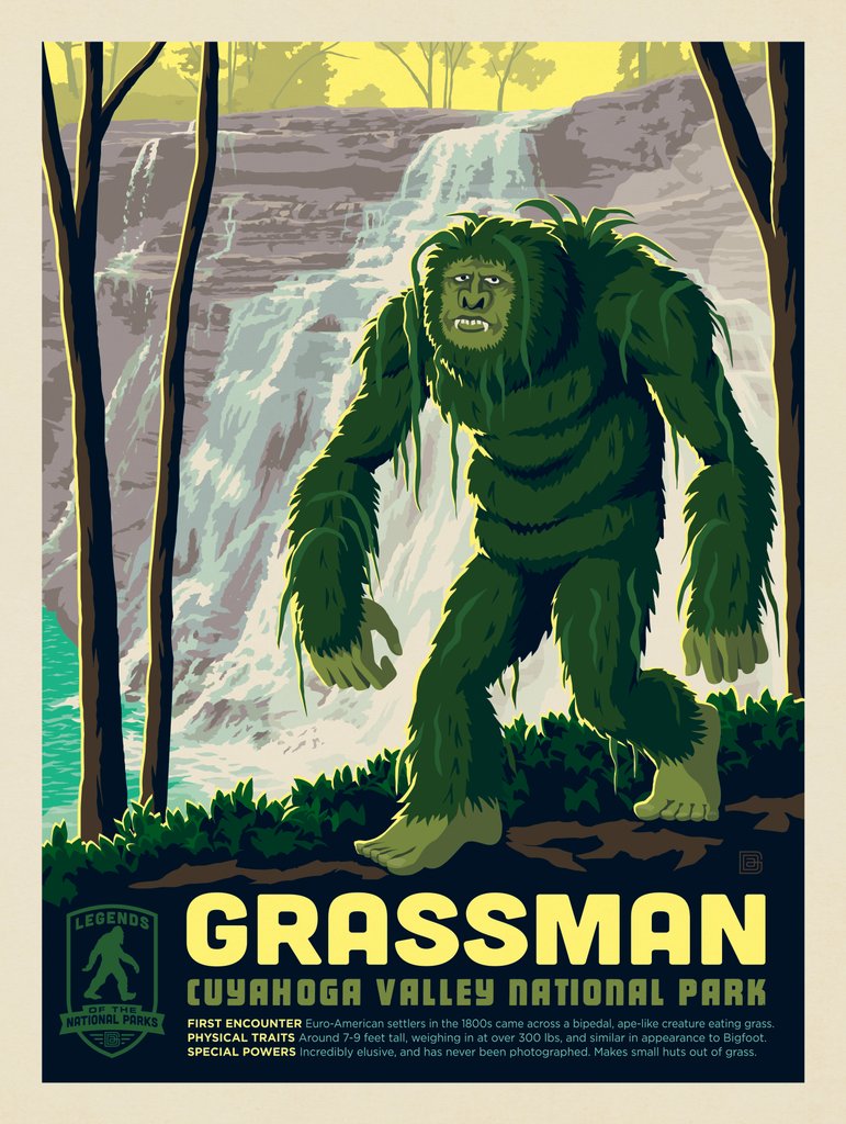 Legends Of The National Parks: Cuyahoga Valley's Grassman - Canvas - Artwork