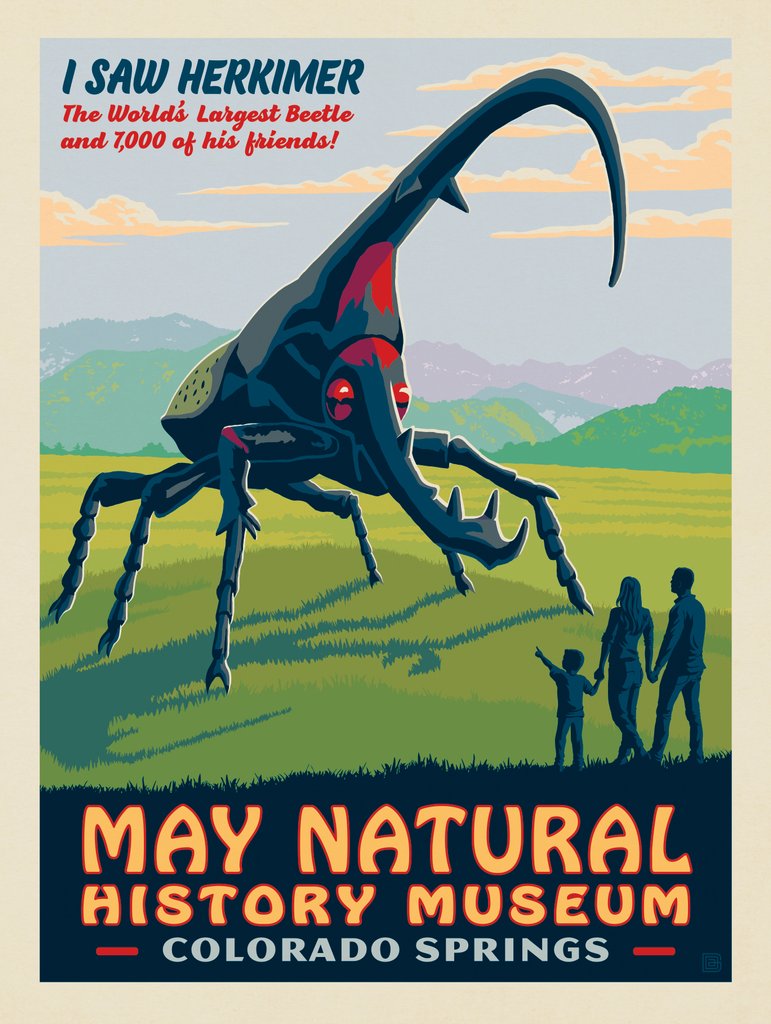 May Natural History Museum: Colorado Springs, CO - Postcards - Artwork