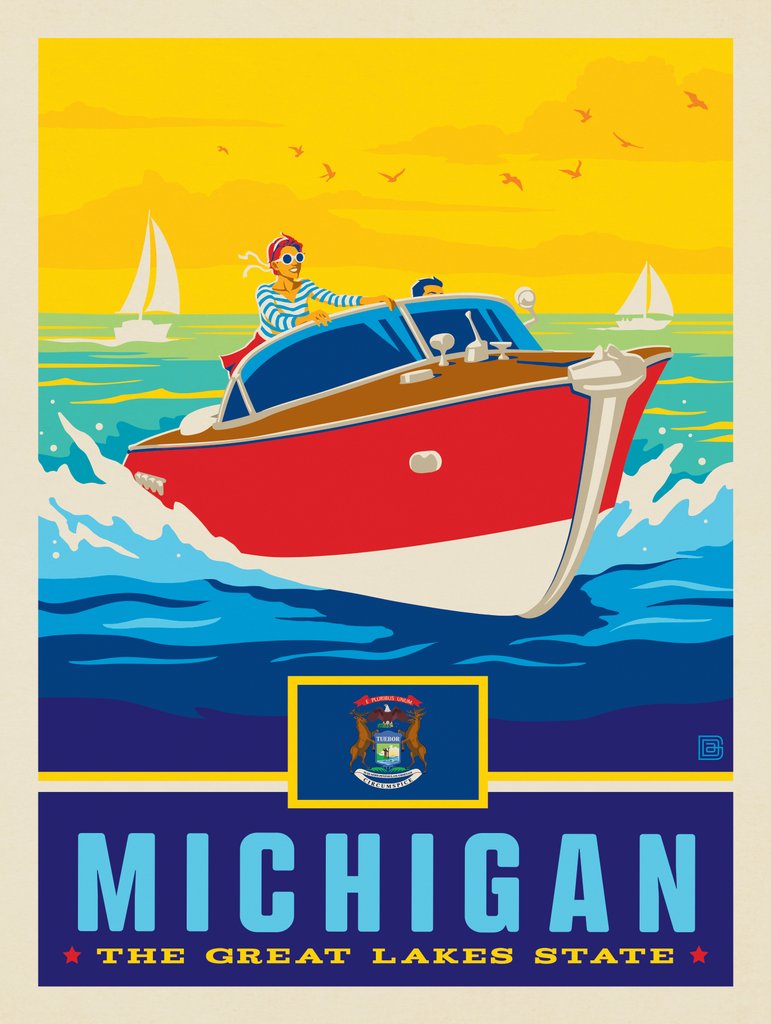 Michigan State Pride - Postcards - Artwork