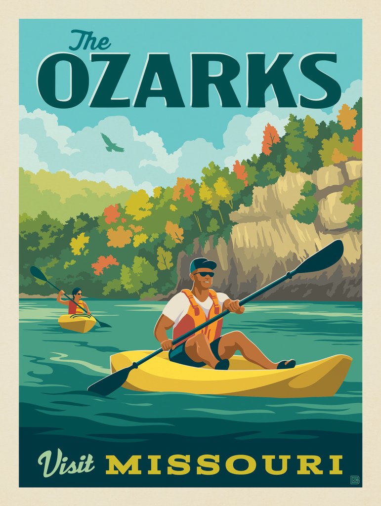 MO—Visit Missouri: The Ozarks - Notecards - Artwork