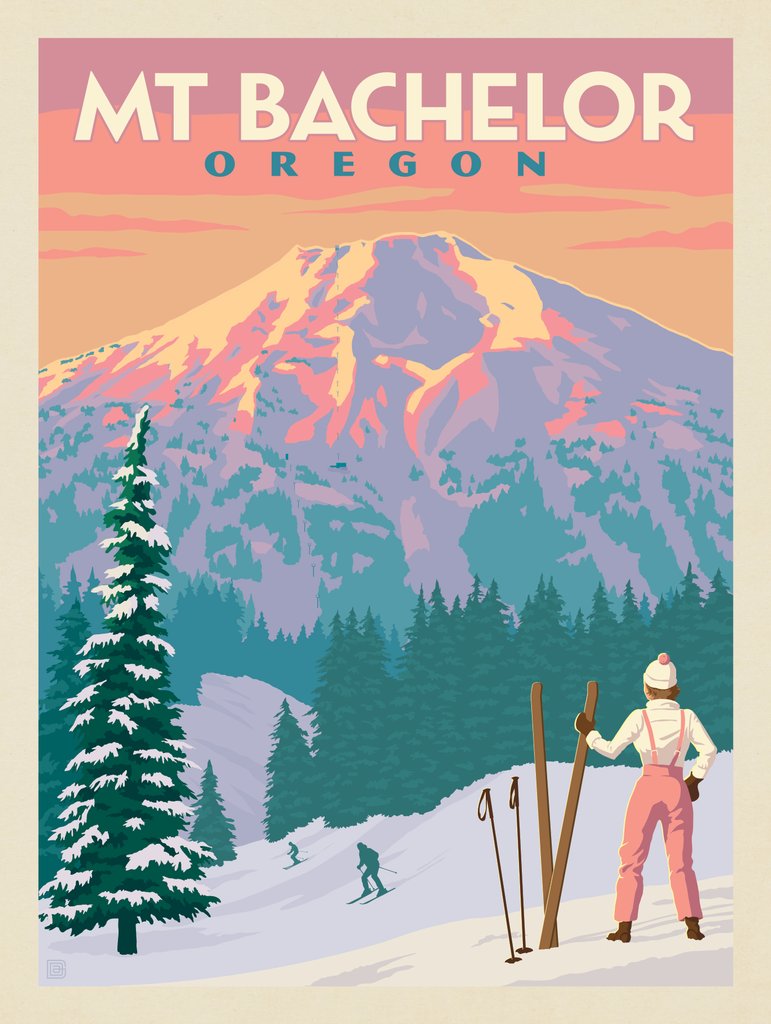 Mt Bachelor, Oregon - Art Print - Artwork