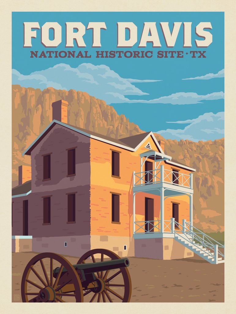 Fort Davis National Historic Site, TX - Art Print - Artwork