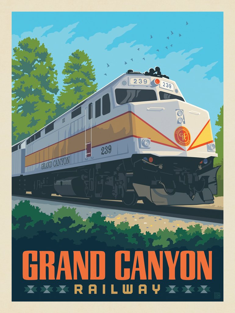 Grand Canyon Railway: Diesel Engine - Art Print - Artwork