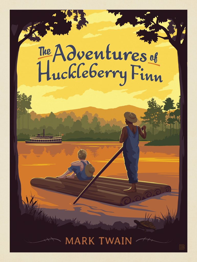 The Adventures Of Huckleberry Finn: Mark Twain - Canvas - Artwork