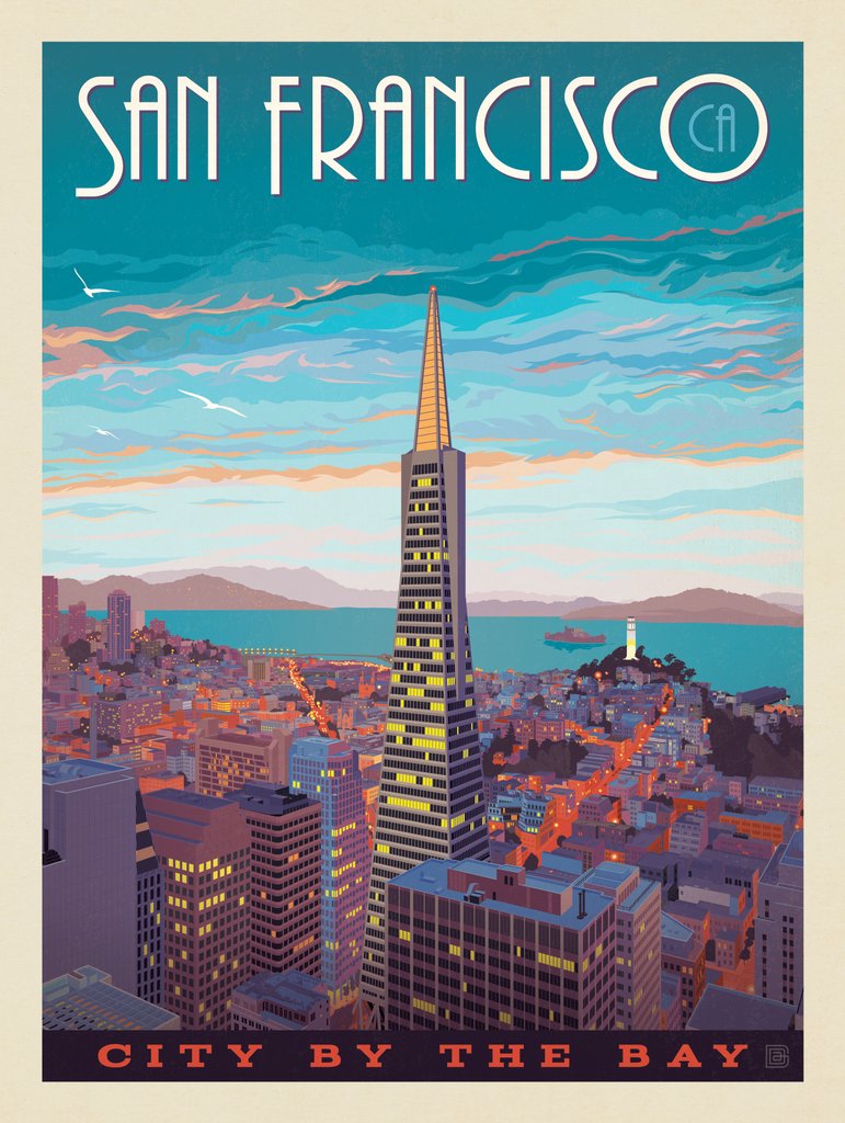 San Francisco: City By The Bay - Postcards - Artwork