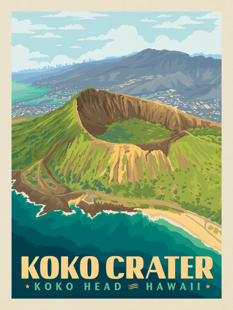 Koko Crater: Koko Head, Hawaii - Canvas - Artwork