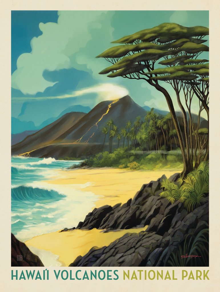 Hawai'i Volcanoes National Park: Lava In The Lagoon - Canvas - Artwork