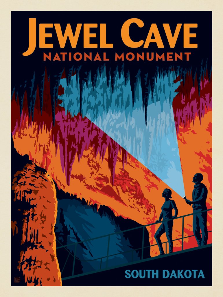 Jewel Cave National Monument, South Dakota - Notecards - Artwork