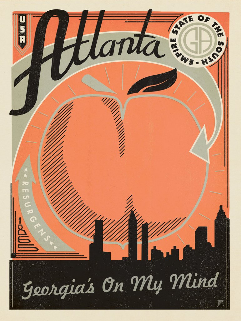 Atlanta: Print Shop - Postcards - Artwork