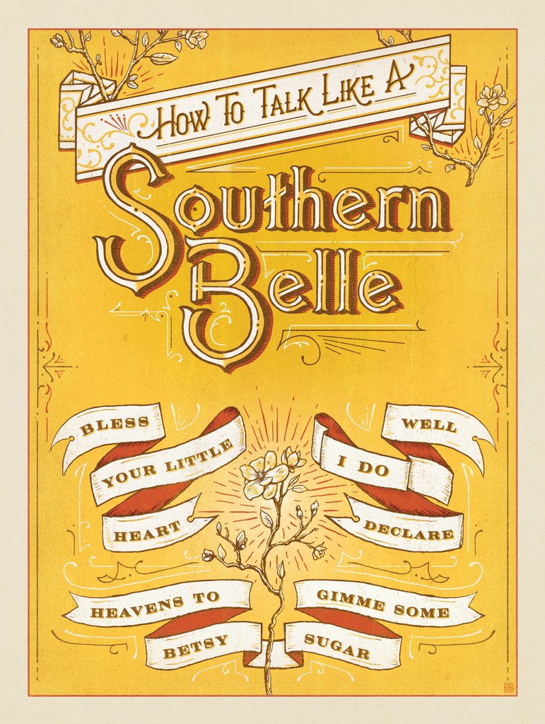 How To Talk Like A Southern Belle - Canvas - Artwork