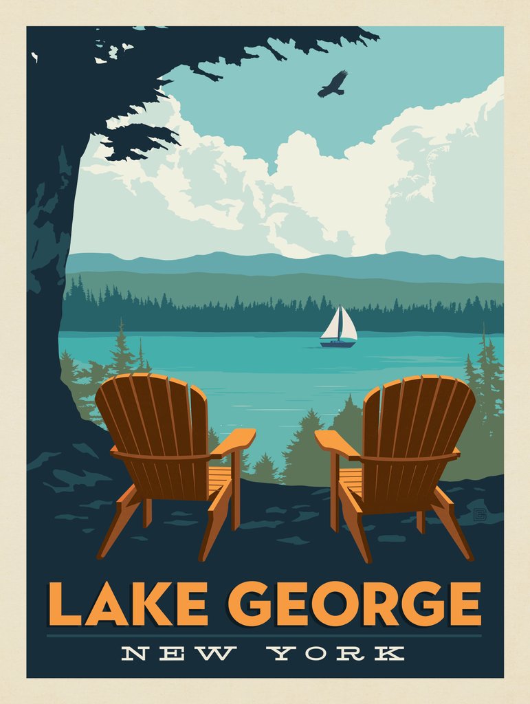 Lake George, NY: Made In The Shade - Metal Sign - Artwork