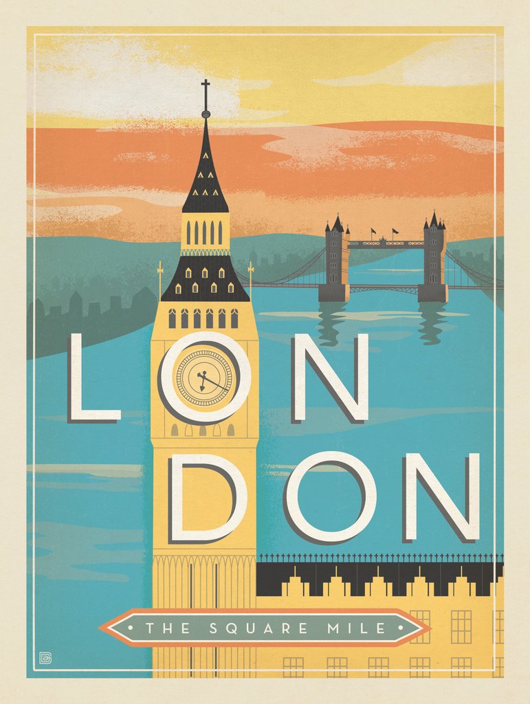 England, London: Mid-Century Modern - Art Print - Artwork