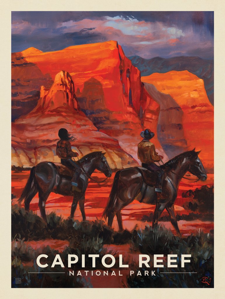 Capitol Reef National Park: Happy Trails - Notecards - Artwork