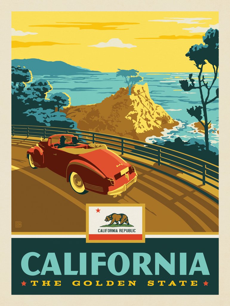 California State Pride (Coastline) - Canvas - Artwork