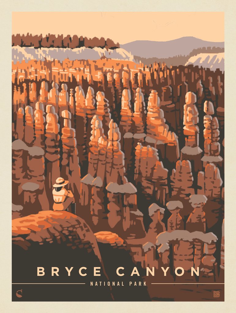 Bryce Canyon National Park: Hoodoo Valley - Metal Sign - Artwork
