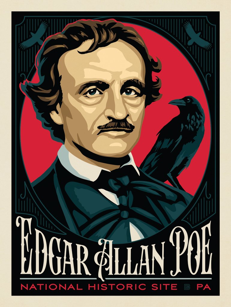 Edgar Allan Poe National Historic Site, PA - Postcards - Artwork