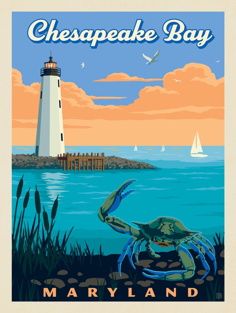 Chesapeake Bay: Blue Crab - Notecards - Artwork