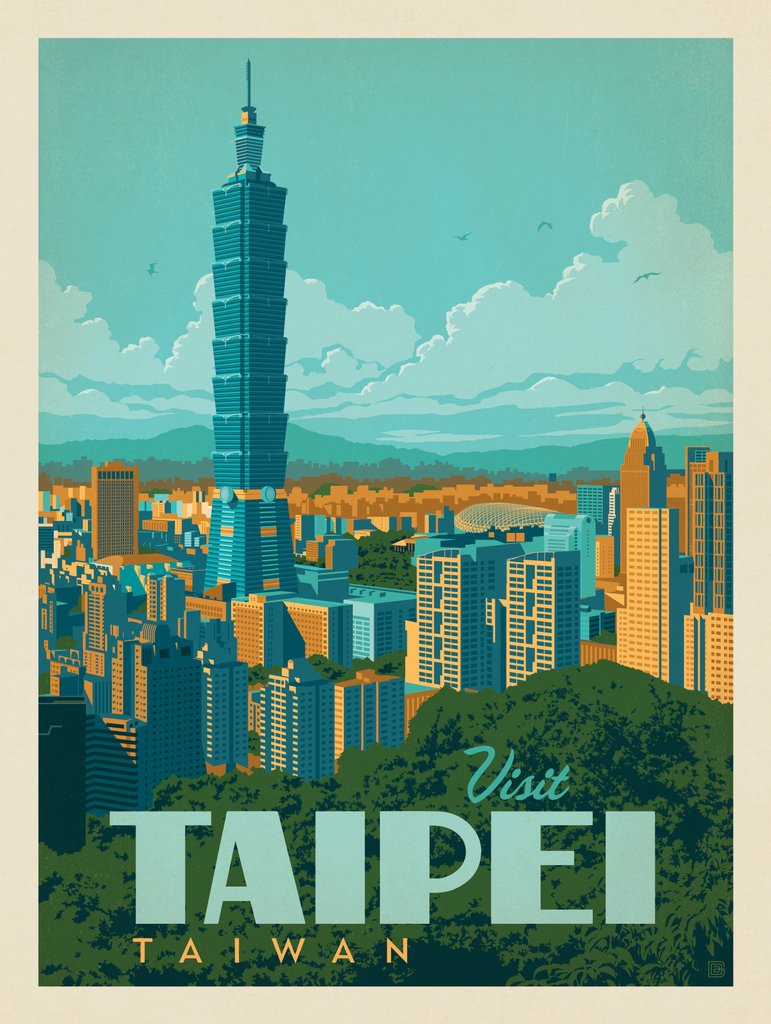 Taiwan: Taipei - Notecards - Artwork