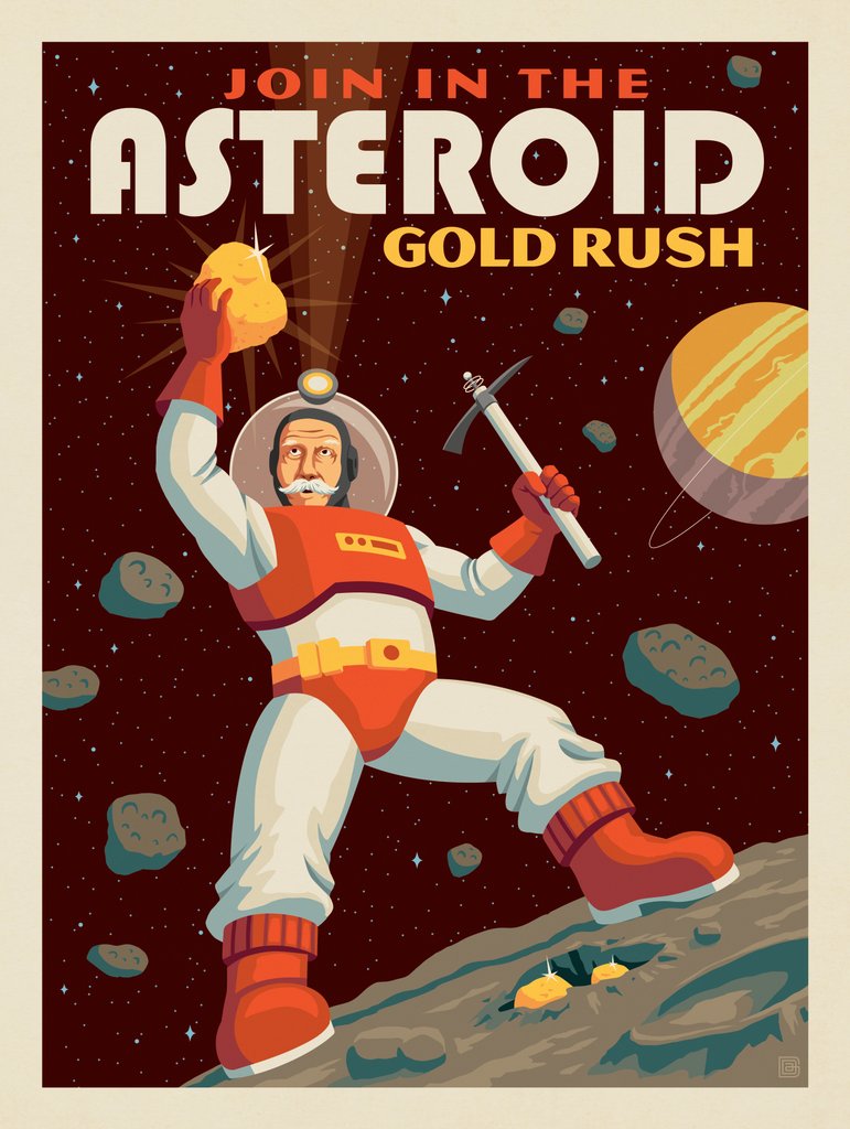 Asteroid Gold Rush - Art Print - Artwork