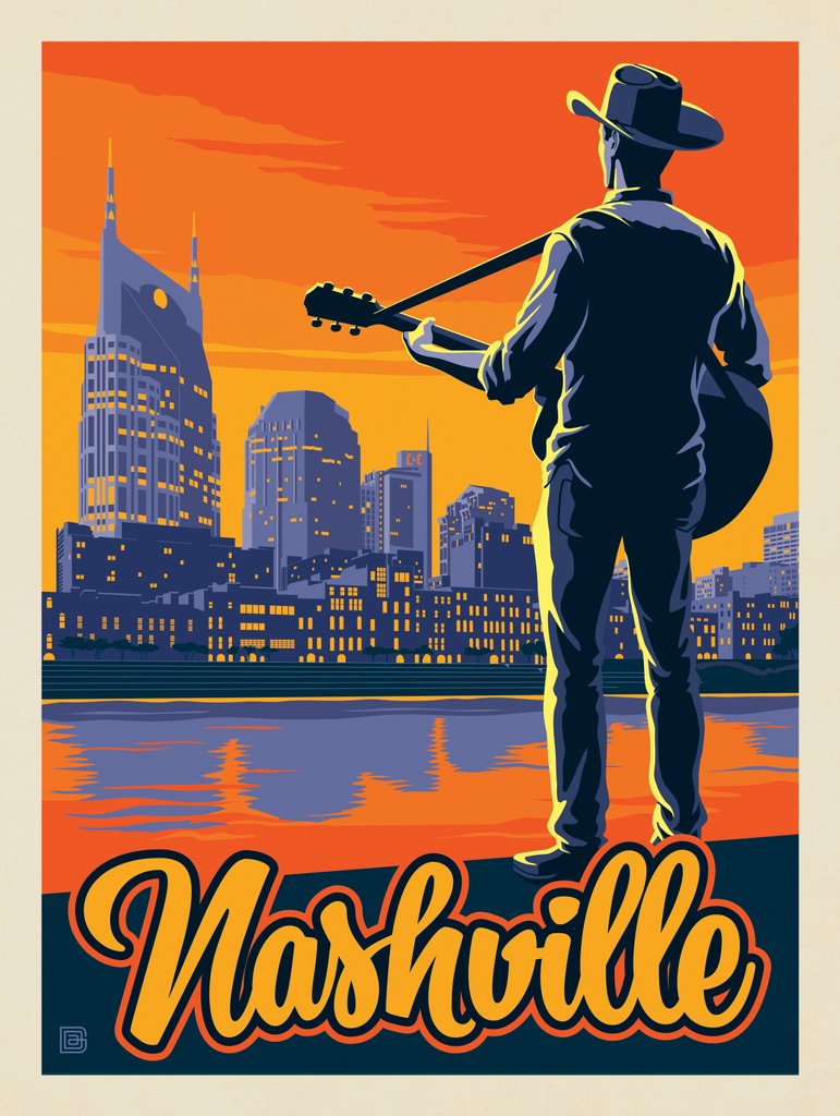 Nashville: Riverside Honkytonk - Postcards - Artwork