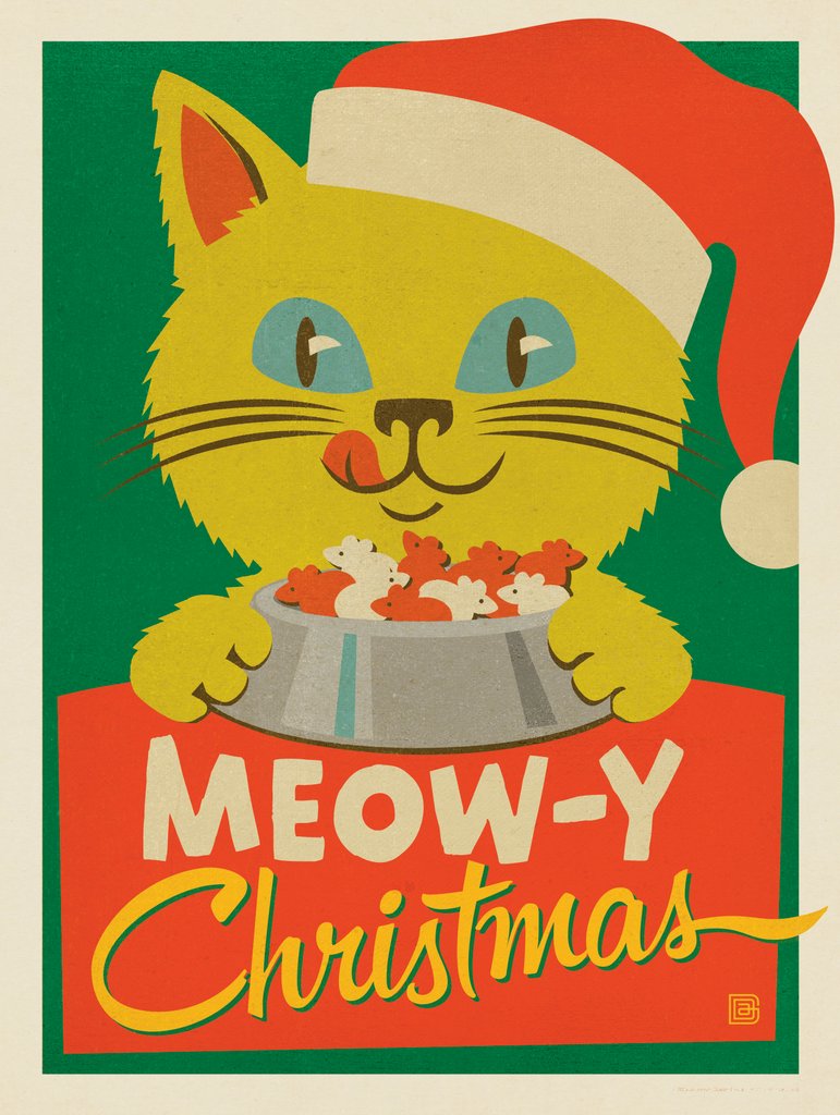 Meowy Christmas - Postcards - Artwork