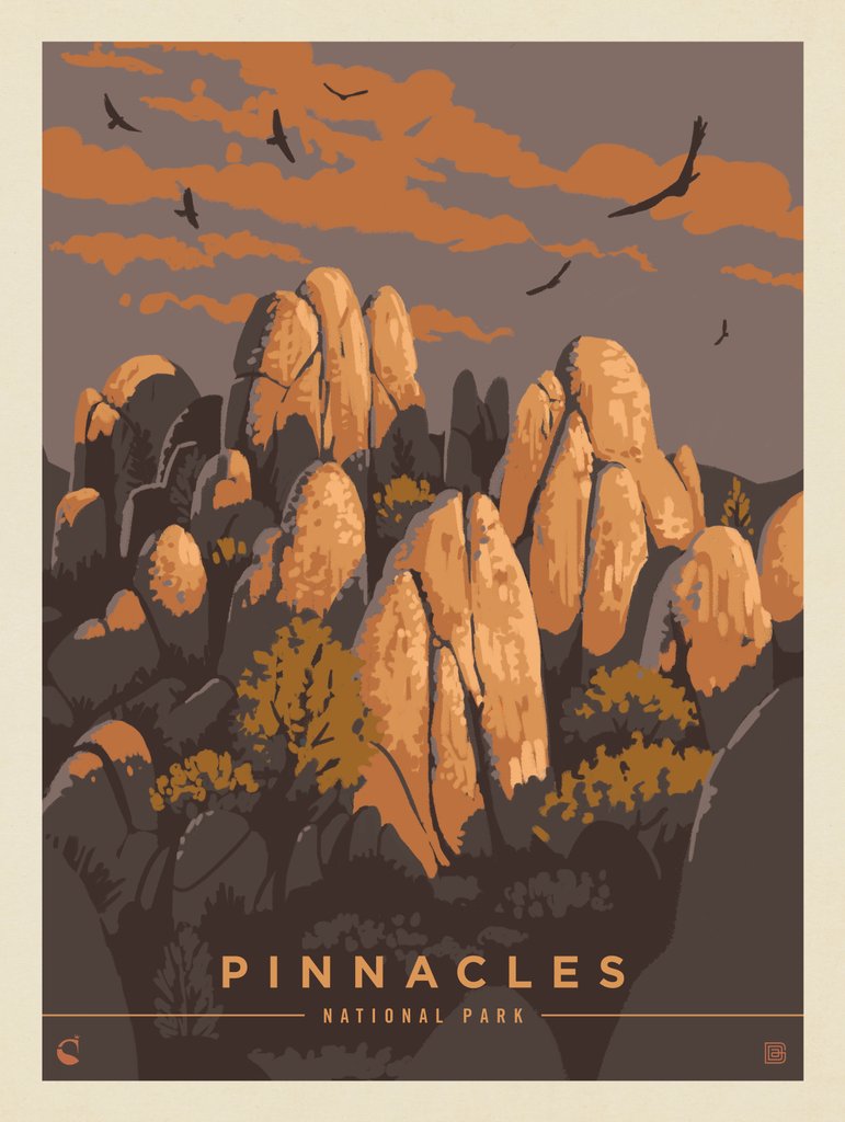 Pinnacles National Park: Soaring Sunrise - Notecards - Artwork