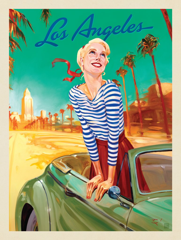 Los Angeles: California Dreaming - Metal Sign - Artwork