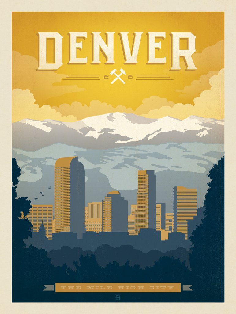 Denver, Colorado - Canvas - Artwork