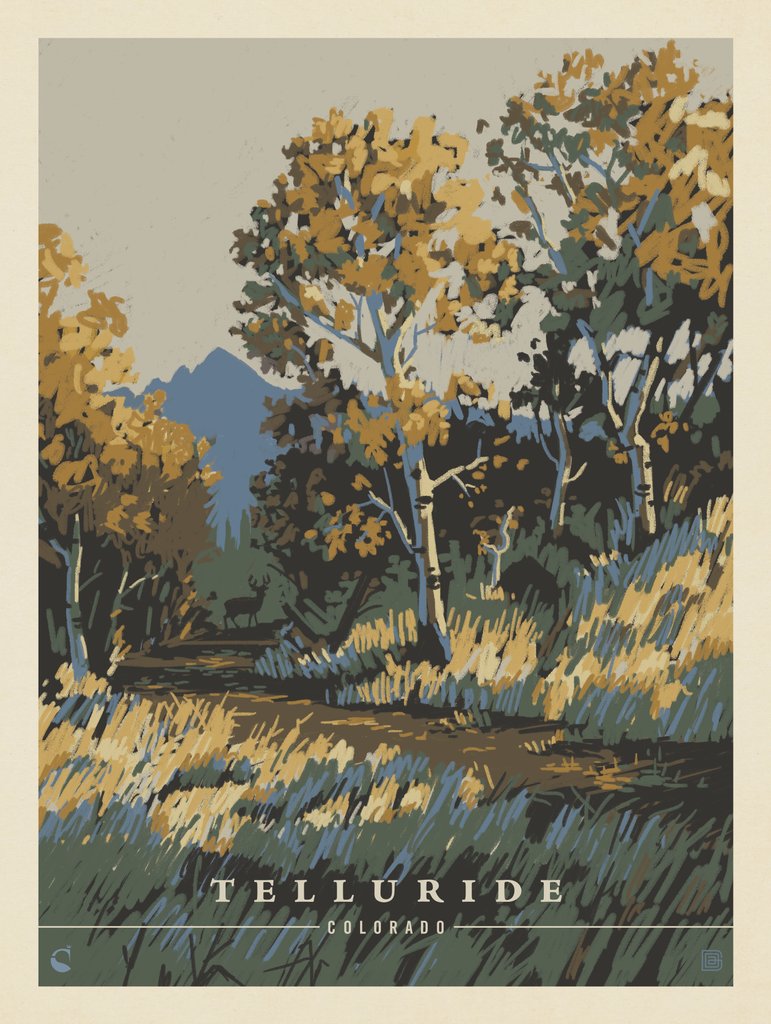 USA-Telluride, Colorado: Mountain Breeze - Notecards - Artwork