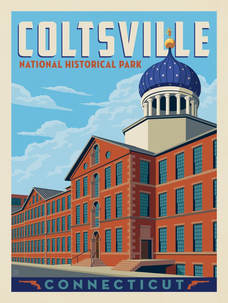 Coltsville National Historical Park, Connecticut - Notecards - Artwork