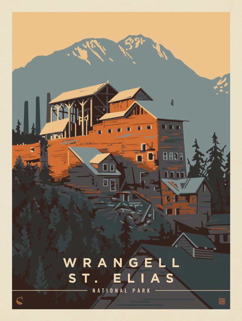 Wrangell-St. Elias National Park: Ghost Town - Metal Sign - Artwork