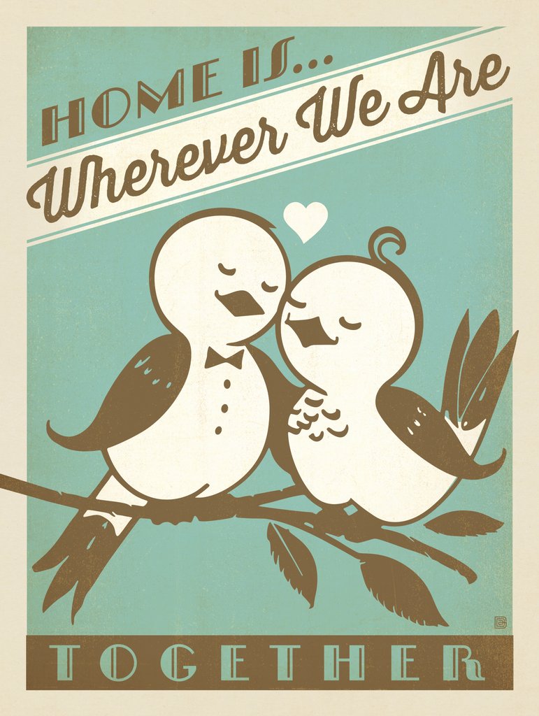 Home Is Wherever We Are Together - Postcards - Artwork