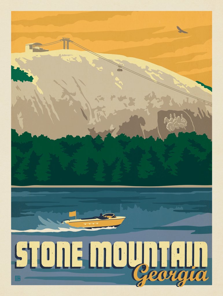 Stone Mountain, Georgia - Canvas - Artwork