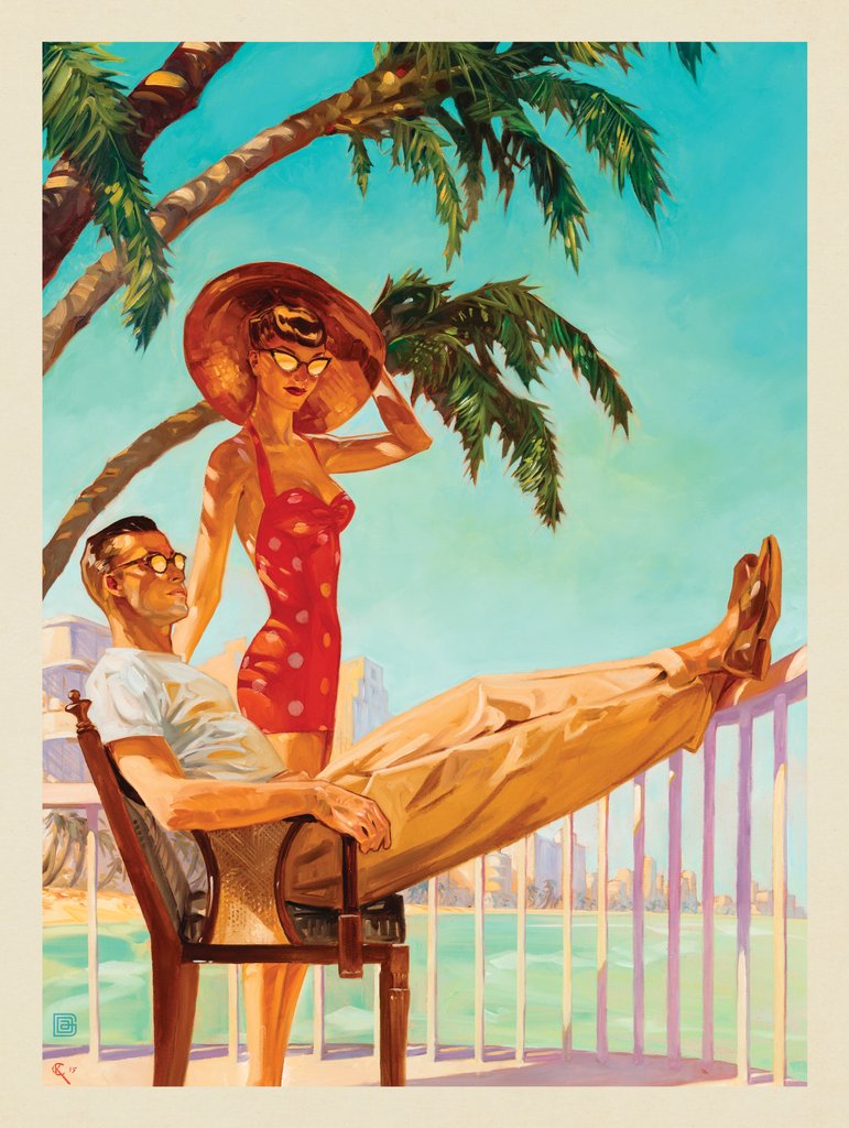 Oil Painting: A Miami Moment - Art Print - Artwork