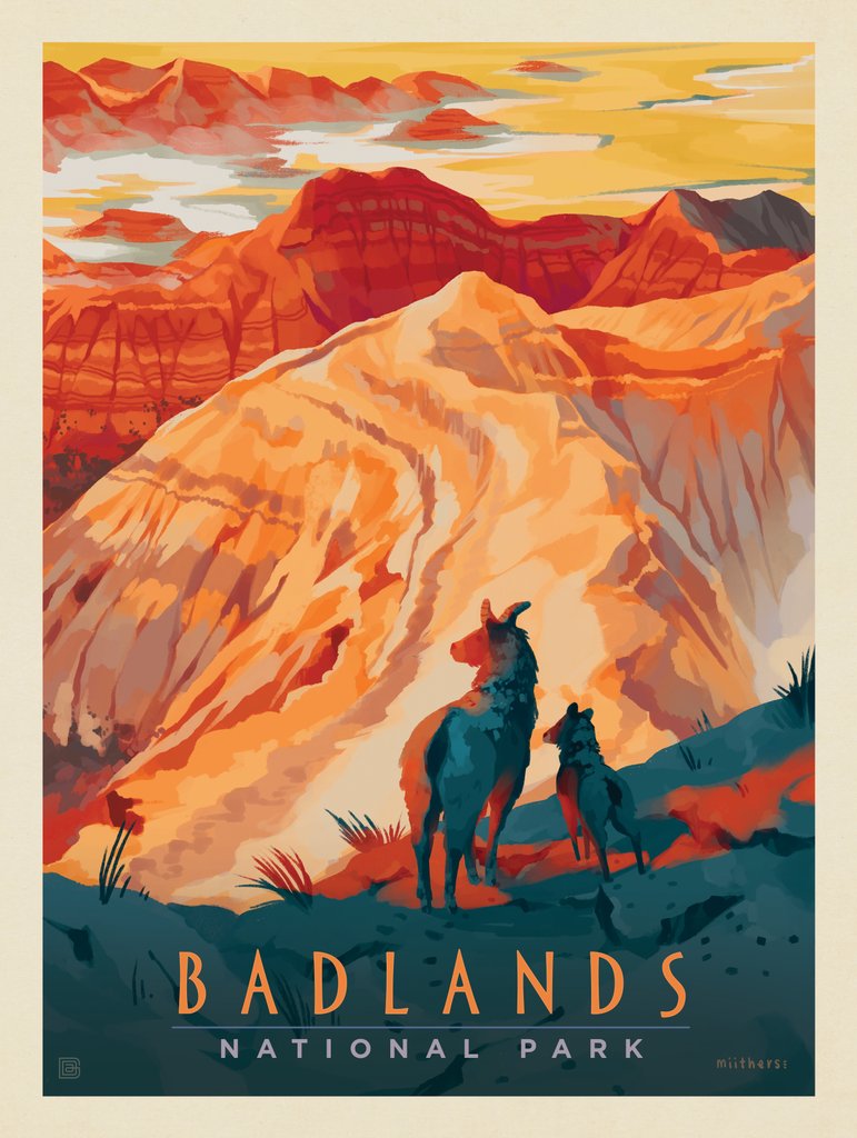 Badlands National Park: Valley View - Canvas - Artwork