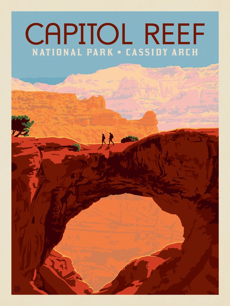 Capitol Reef National Park: Cassidy Arch - Art Print - Artwork