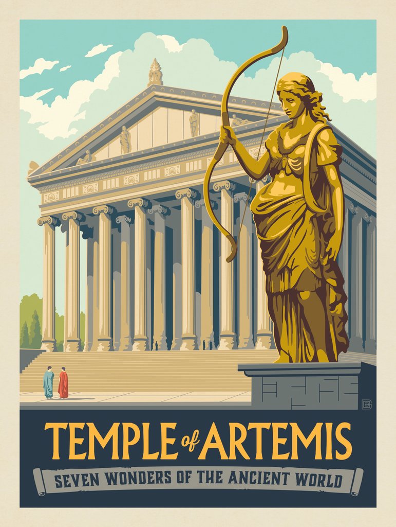 7 Wonders of the Ancient World: The Temple of Artemis - Art Print - Artwork