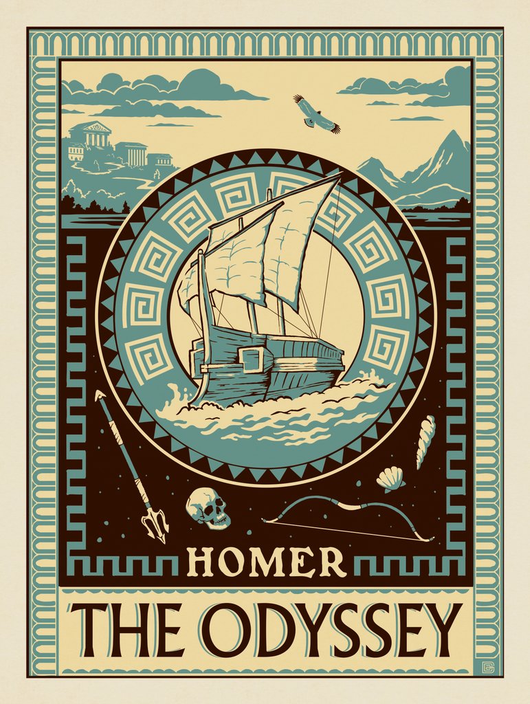 The Odyssey: Homer - Metal Sign - Artwork