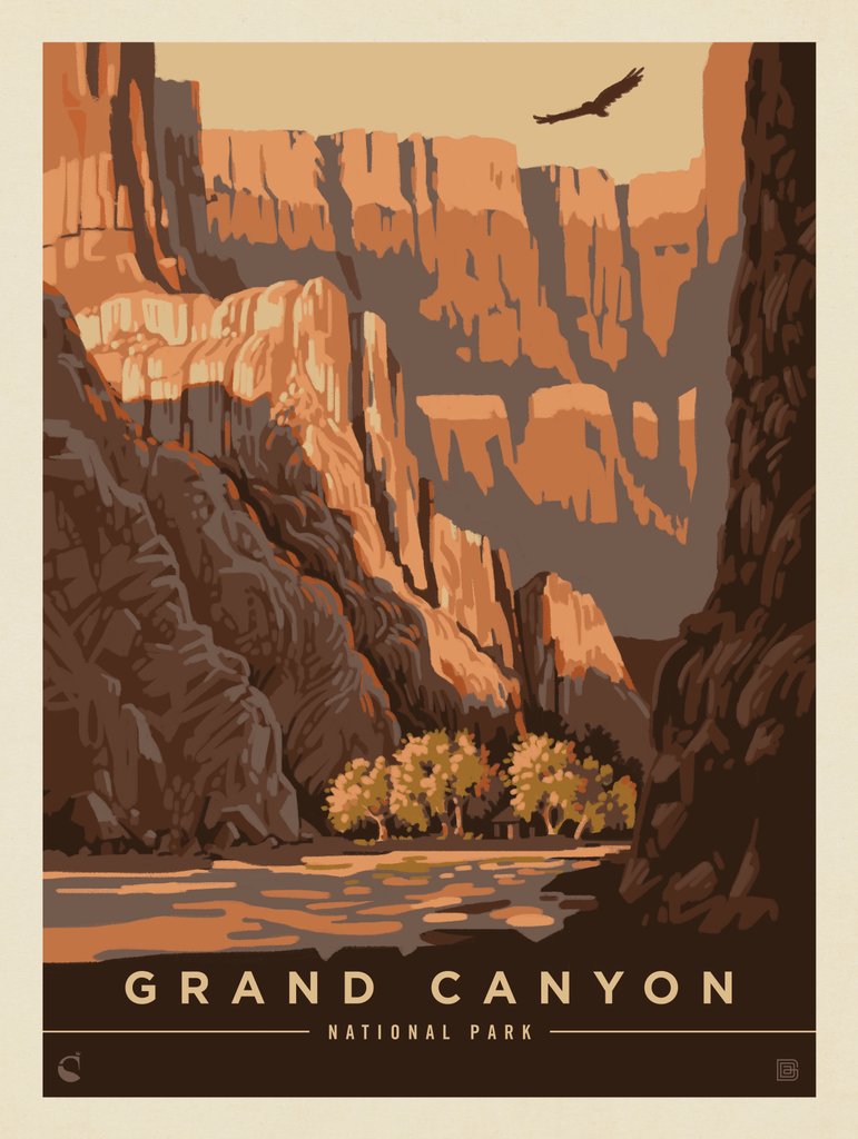 Grand Canyon National Park: Water's Edge - Canvas - Artwork