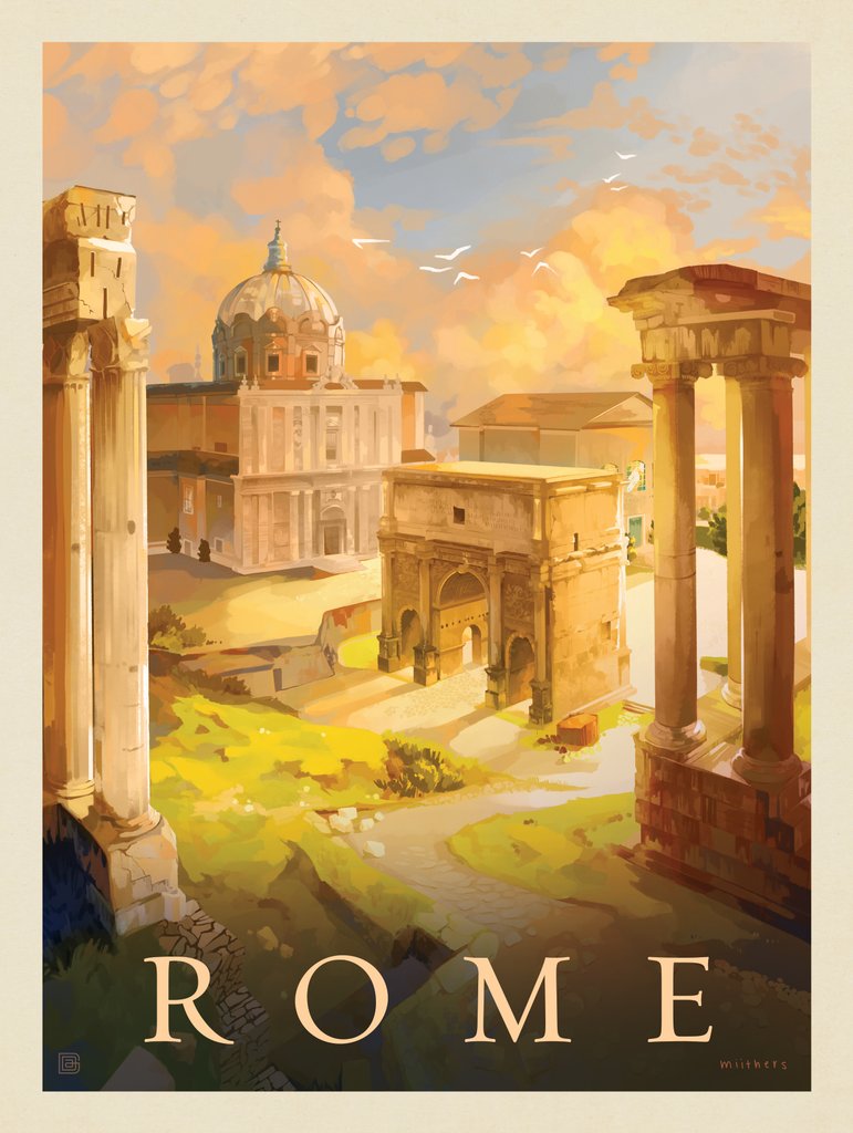 Italy: Roman Sunrise - Postcards - Artwork