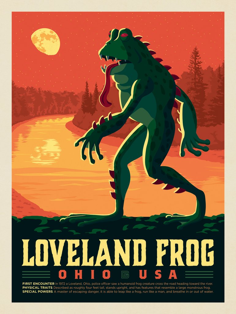 Mythical Creatures: Loveland Frog - Postcards - Artwork