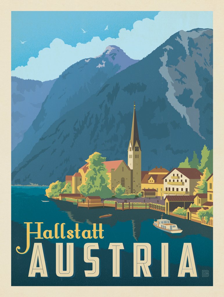 Austria: Hallstatt - Postcards - Artwork